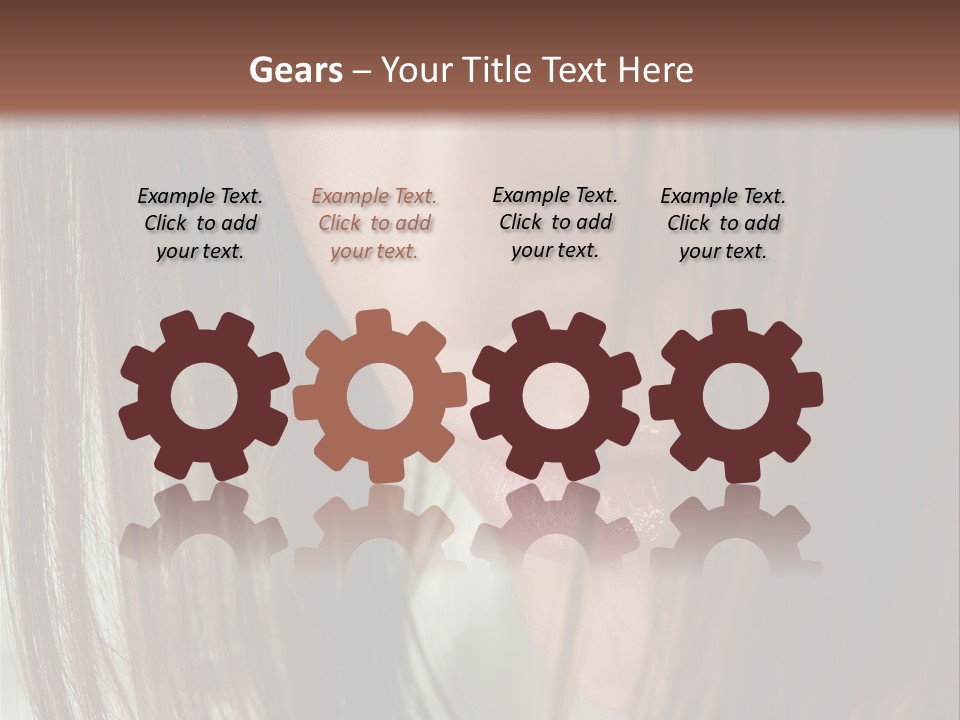 Model Hairstyle People PowerPoint Template