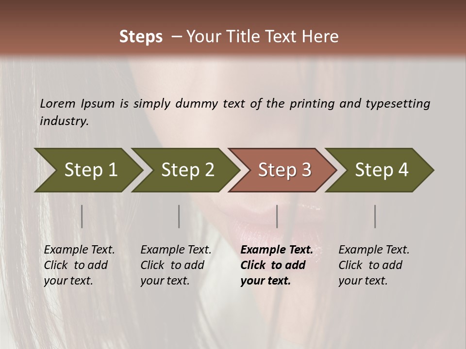 Model Hairstyle People PowerPoint Template