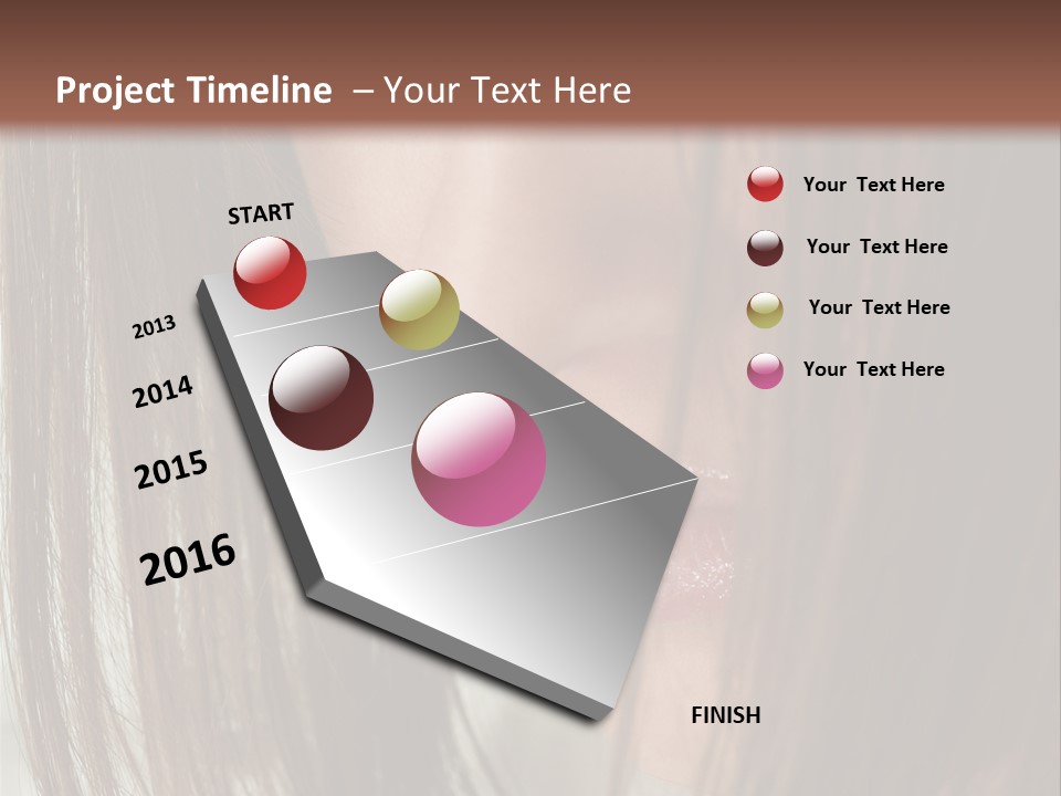 Model Hairstyle People PowerPoint Template