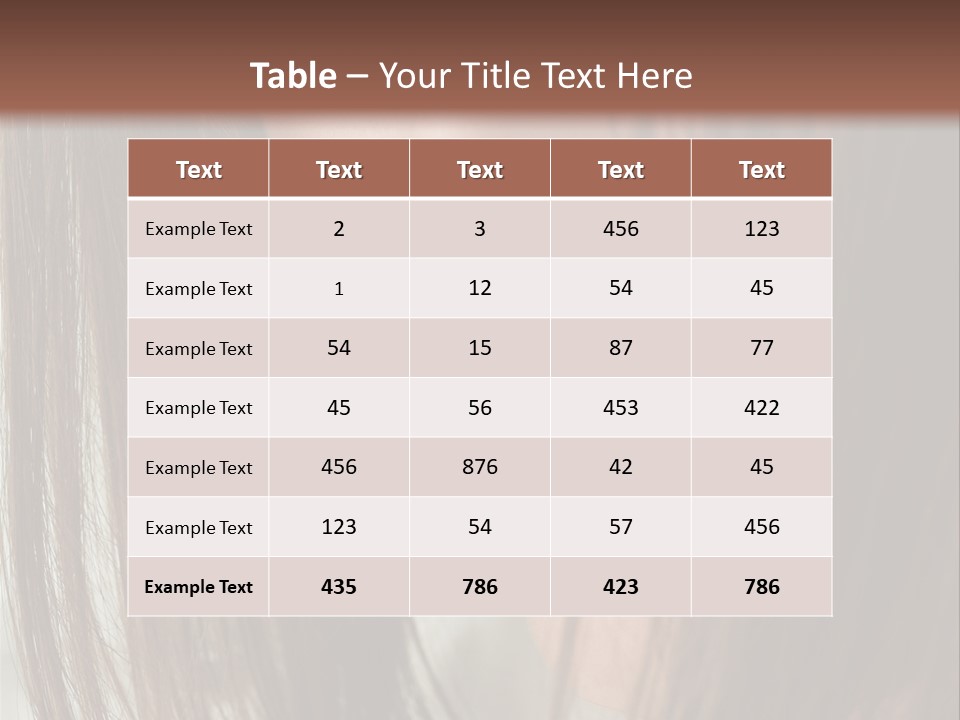 Model Hairstyle People PowerPoint Template