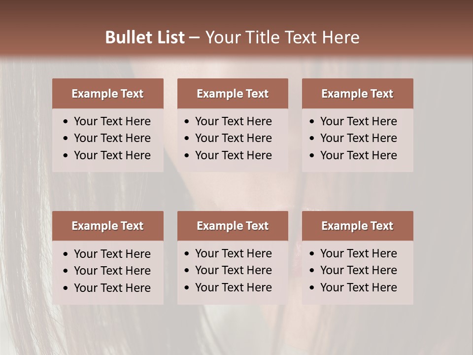 Model Hairstyle People PowerPoint Template