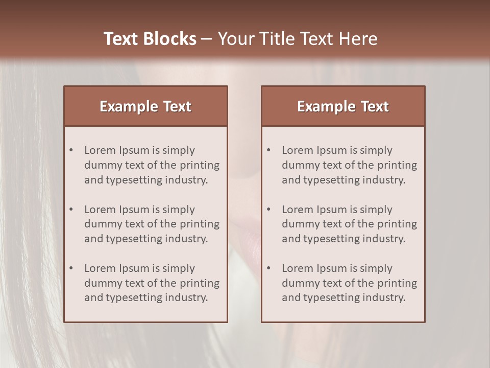 Model Hairstyle People PowerPoint Template