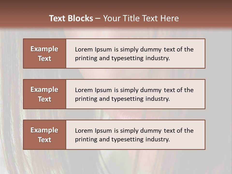 Model Hairstyle People PowerPoint Template