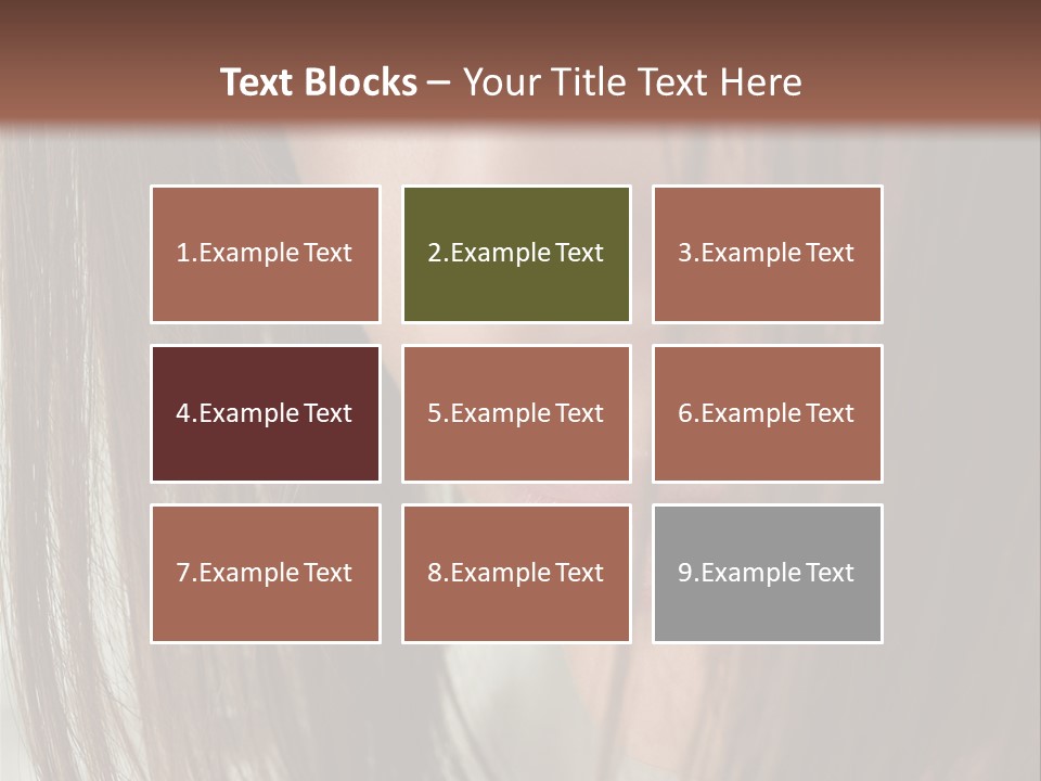 Model Hairstyle People PowerPoint Template