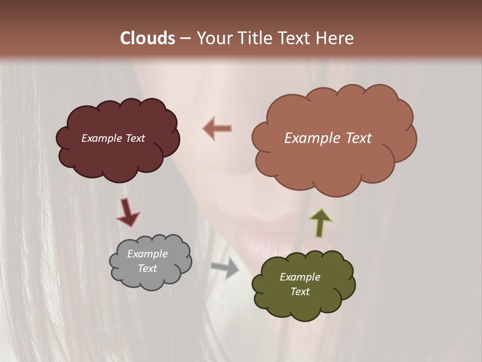 Model Hairstyle People PowerPoint Template