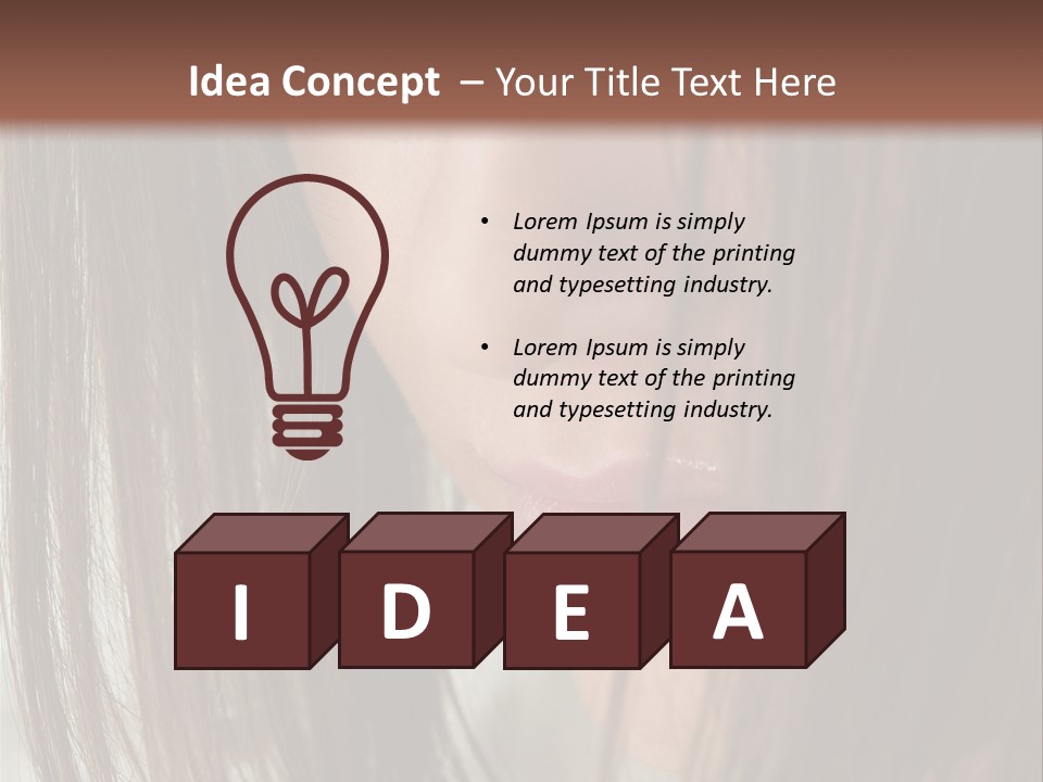 Model Hairstyle People PowerPoint Template