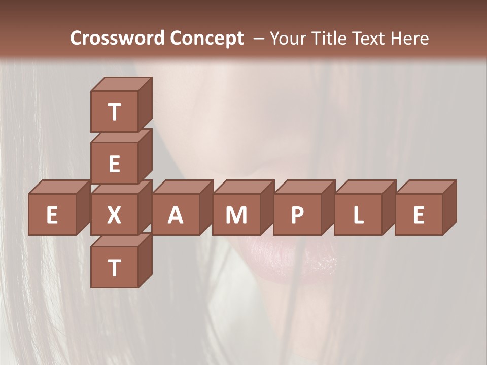 Model Hairstyle People PowerPoint Template