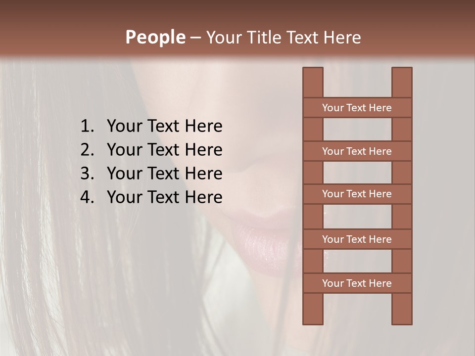 Model Hairstyle People PowerPoint Template