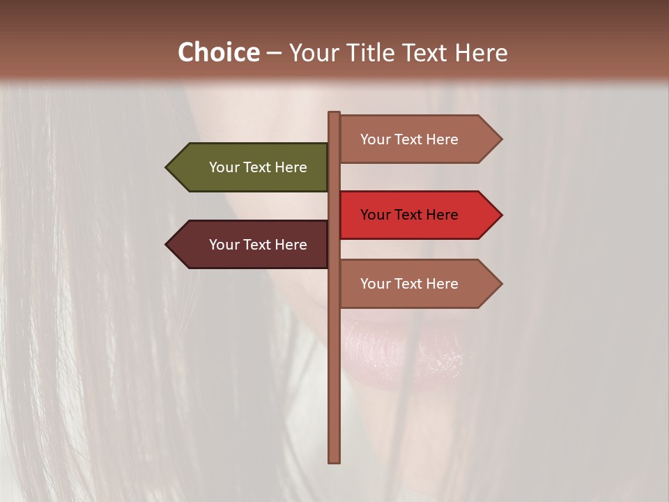 Model Hairstyle People PowerPoint Template