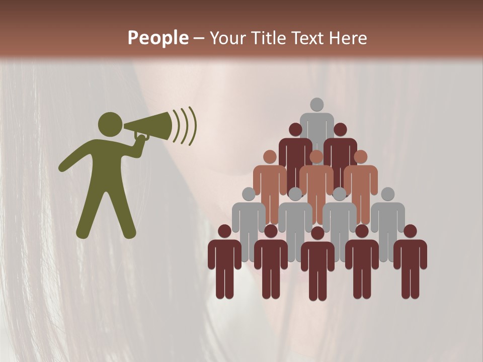 Model Hairstyle People PowerPoint Template