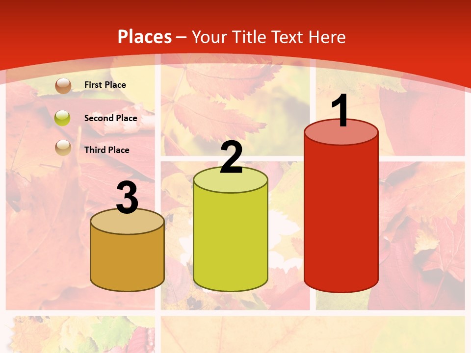 Collage Blätter PowerPoint Template