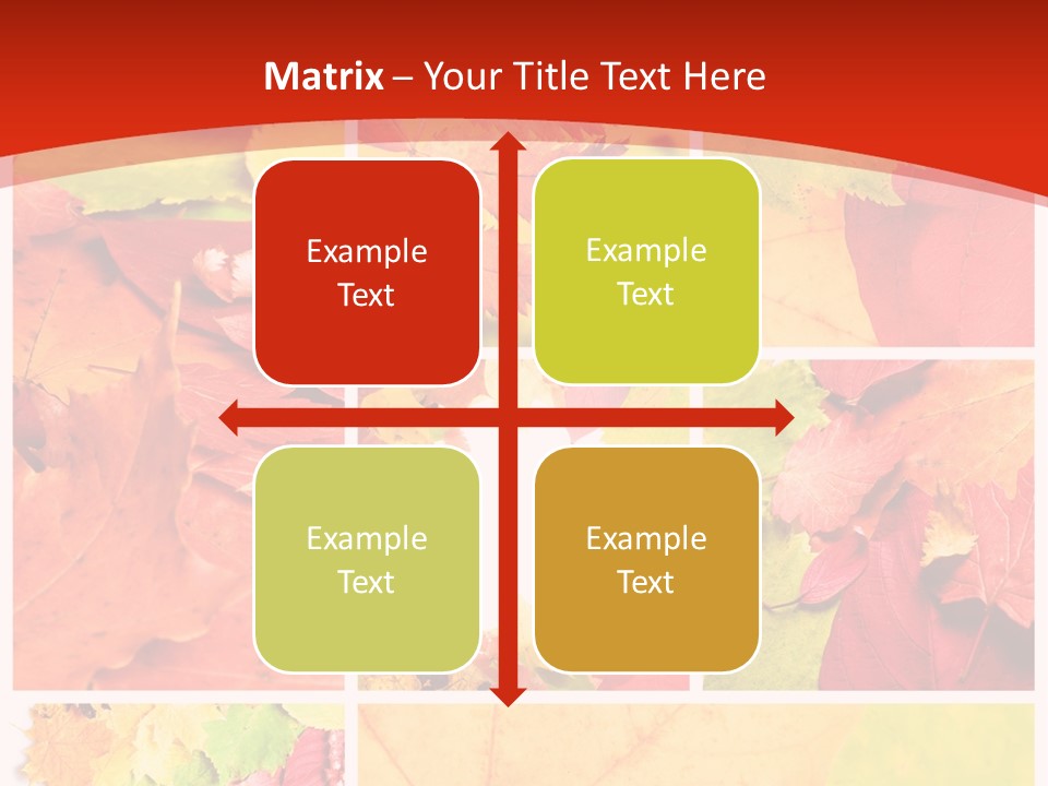 Collage Blätter PowerPoint Template