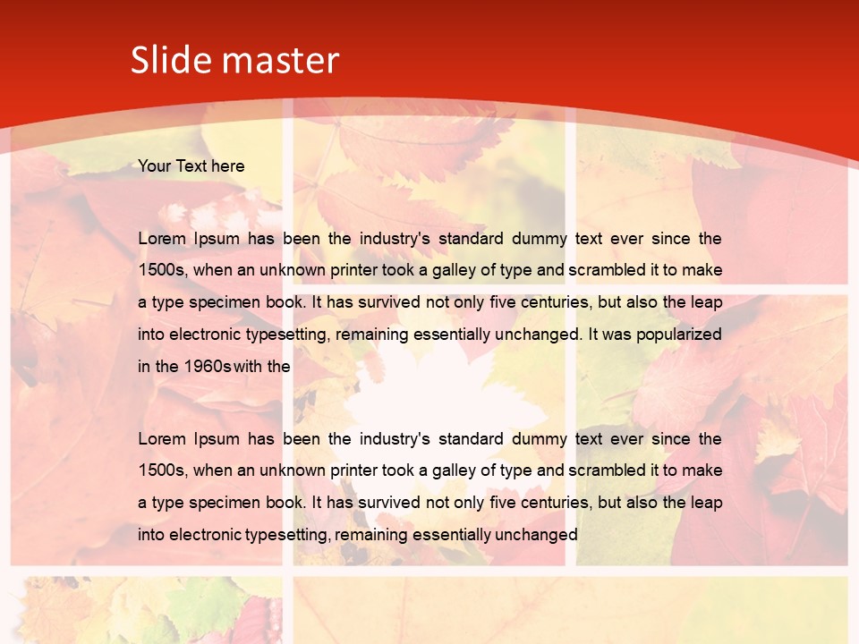 Collage Blätter PowerPoint Template