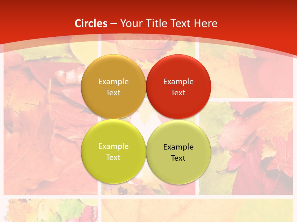 Collage Blätter PowerPoint Template