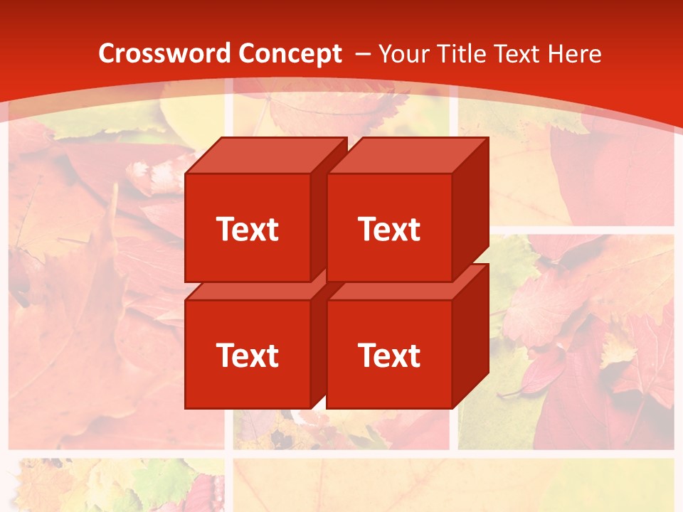 Collage Blätter PowerPoint Template