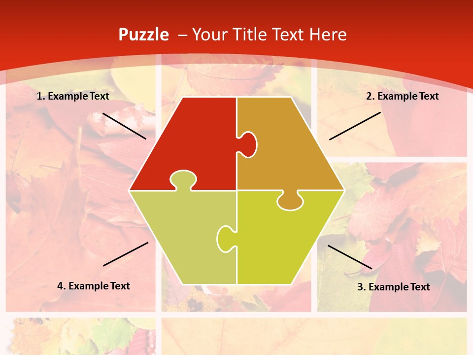 Collage Blätter PowerPoint Template