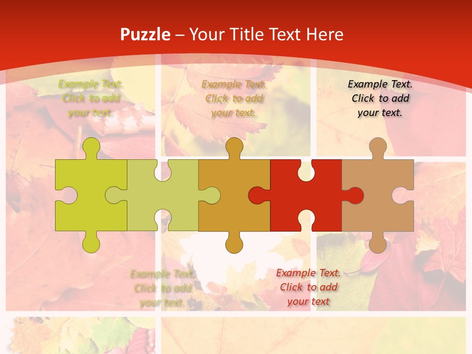 Collage Blätter PowerPoint Template