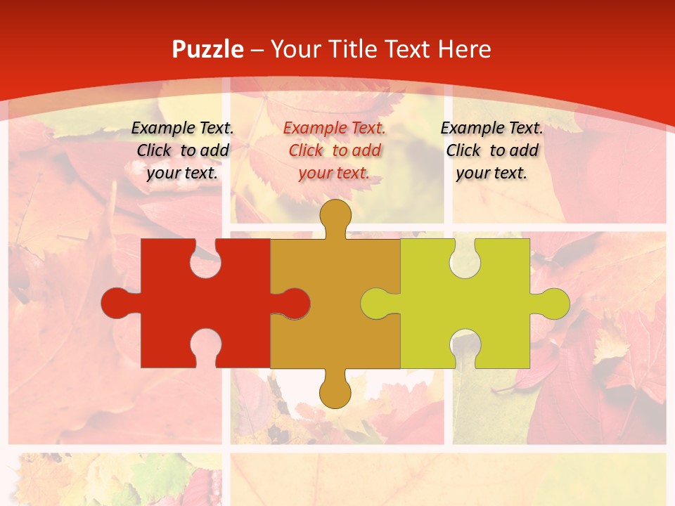 Collage Blätter PowerPoint Template