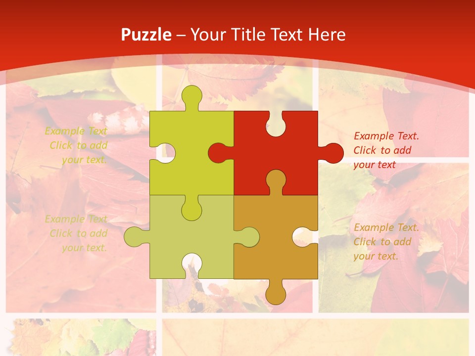 Collage Blätter PowerPoint Template