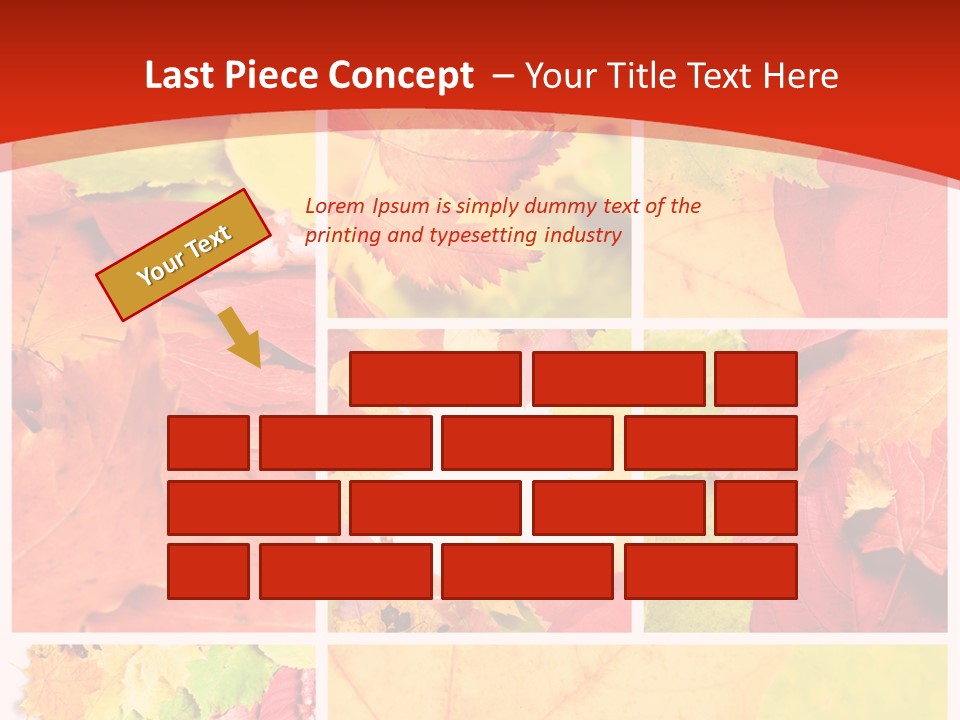Collage Blätter PowerPoint Template
