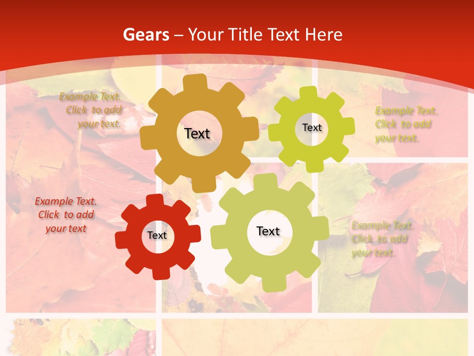 Collage Blätter PowerPoint Template