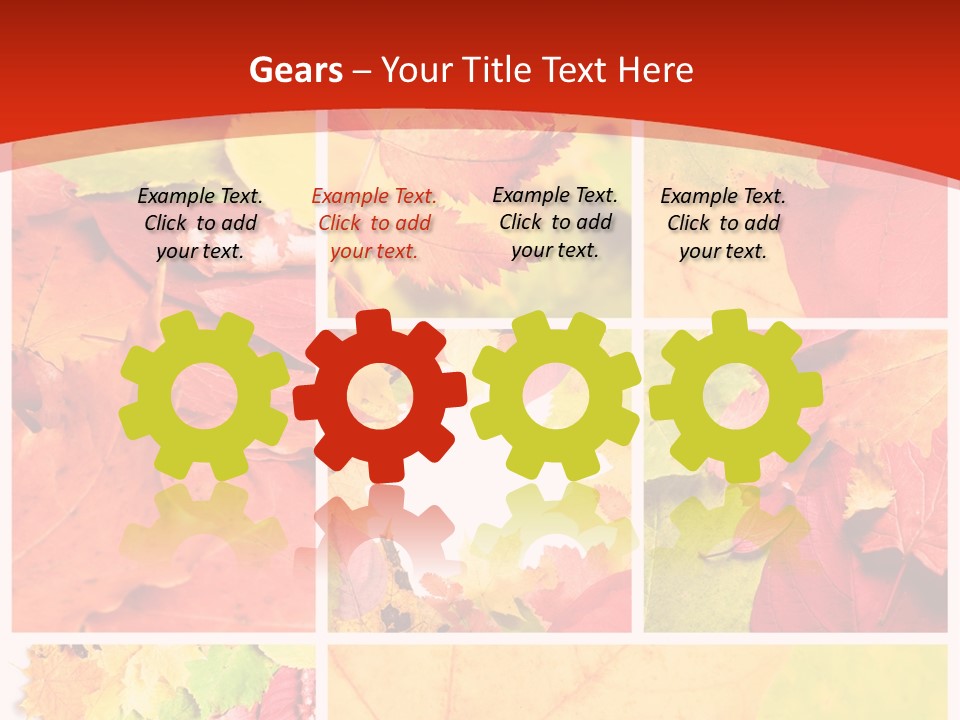 Collage Blätter PowerPoint Template