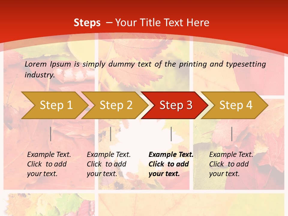 Collage Blätter PowerPoint Template