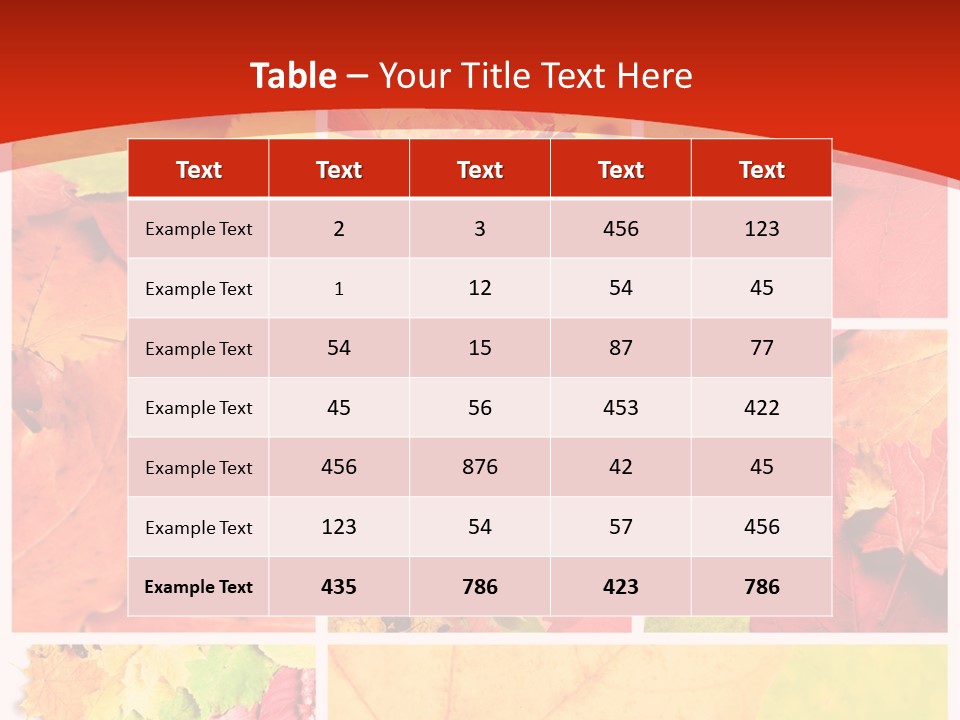 Collage Blätter PowerPoint Template