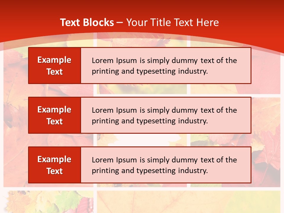 Collage Blätter PowerPoint Template