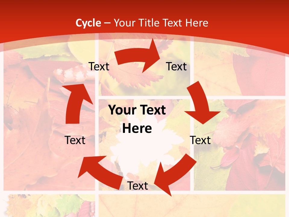 Collage Blätter PowerPoint Template