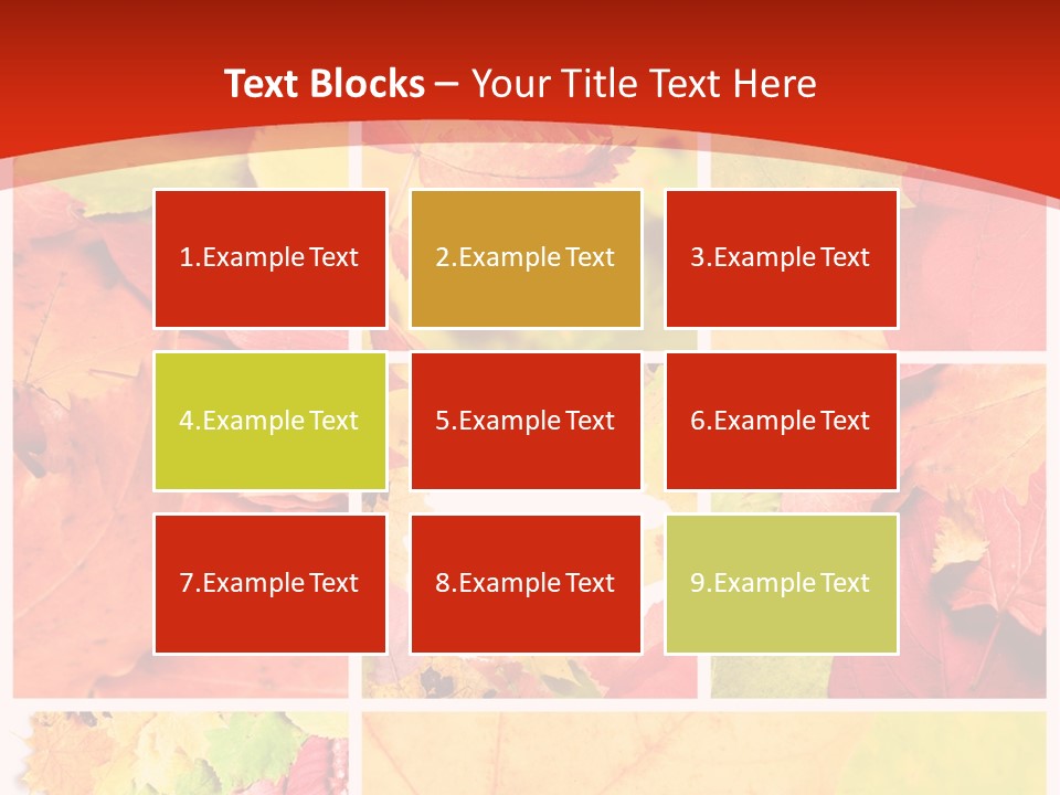 Collage Blätter PowerPoint Template