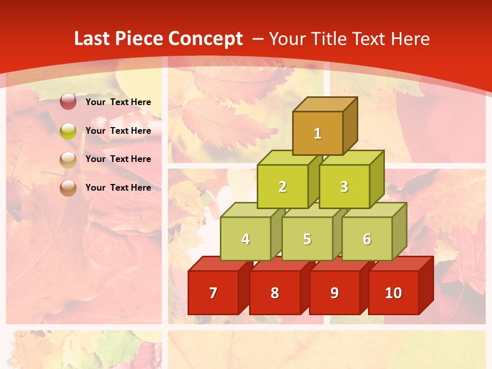 Collage Blätter PowerPoint Template