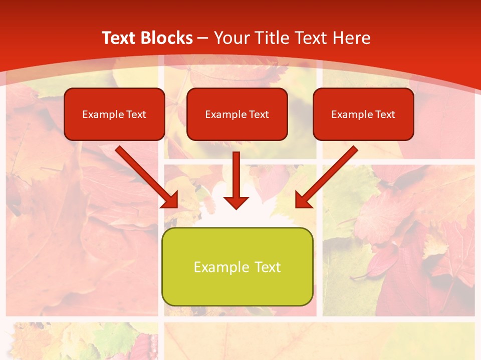 Collage Blätter PowerPoint Template