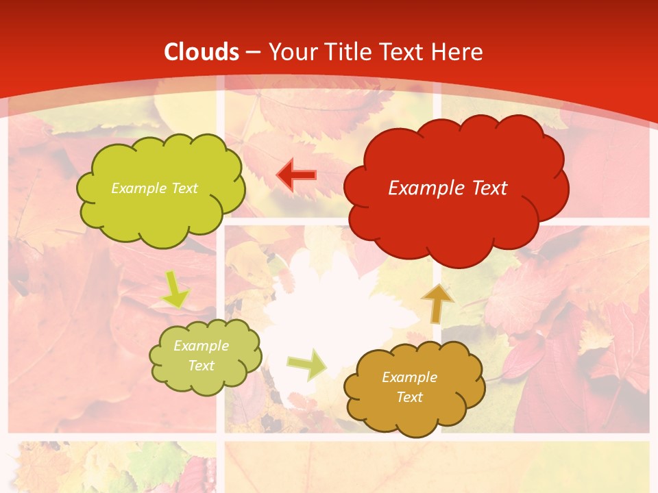 Collage Blätter PowerPoint Template