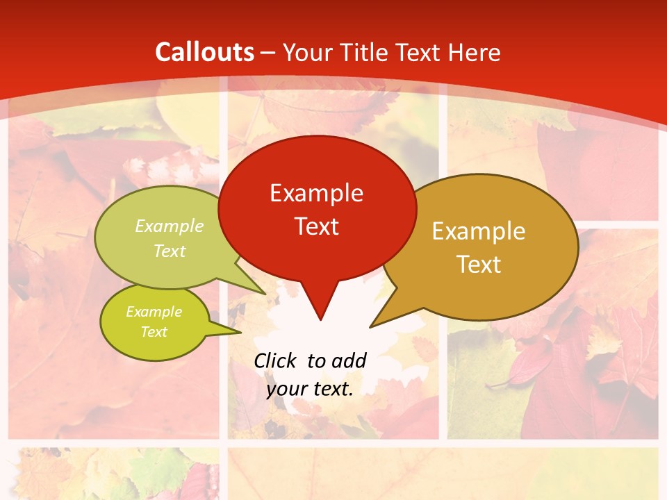 Collage Blätter PowerPoint Template