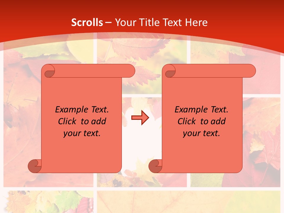 Collage Blätter PowerPoint Template