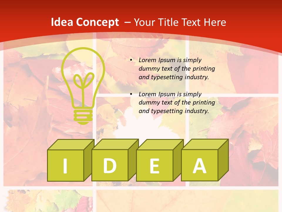 Collage Blätter PowerPoint Template