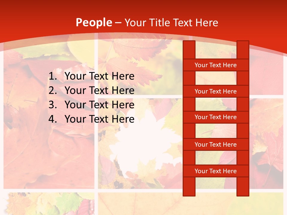 Collage Blätter PowerPoint Template