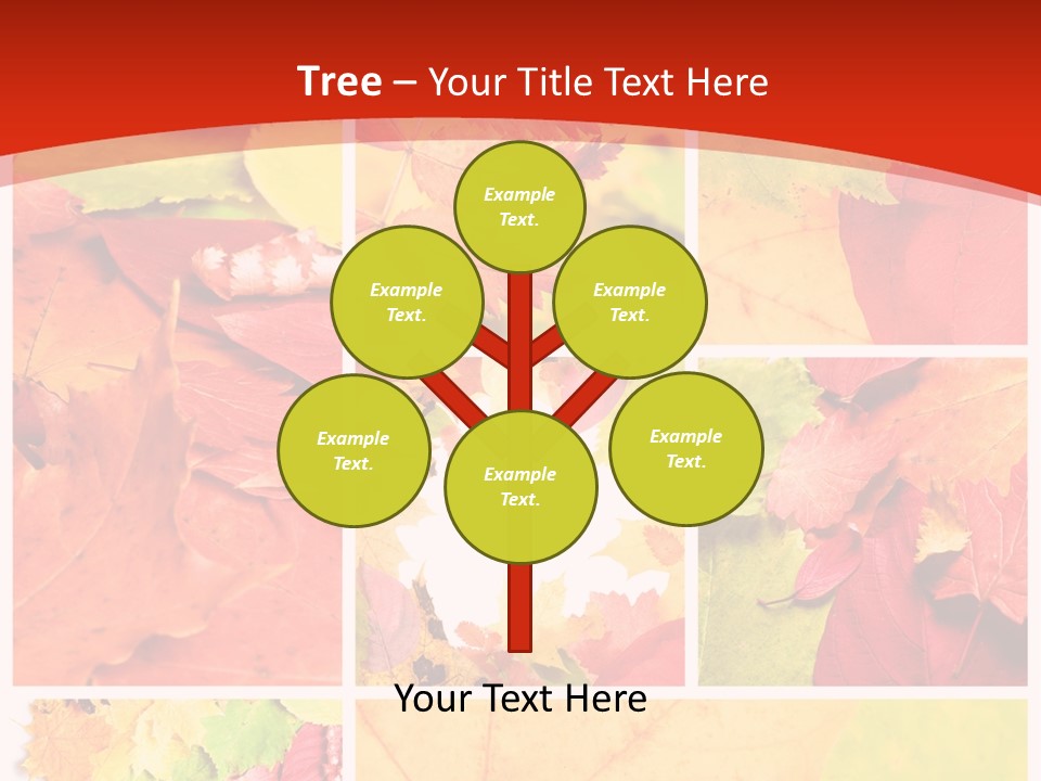 Collage Blätter PowerPoint Template