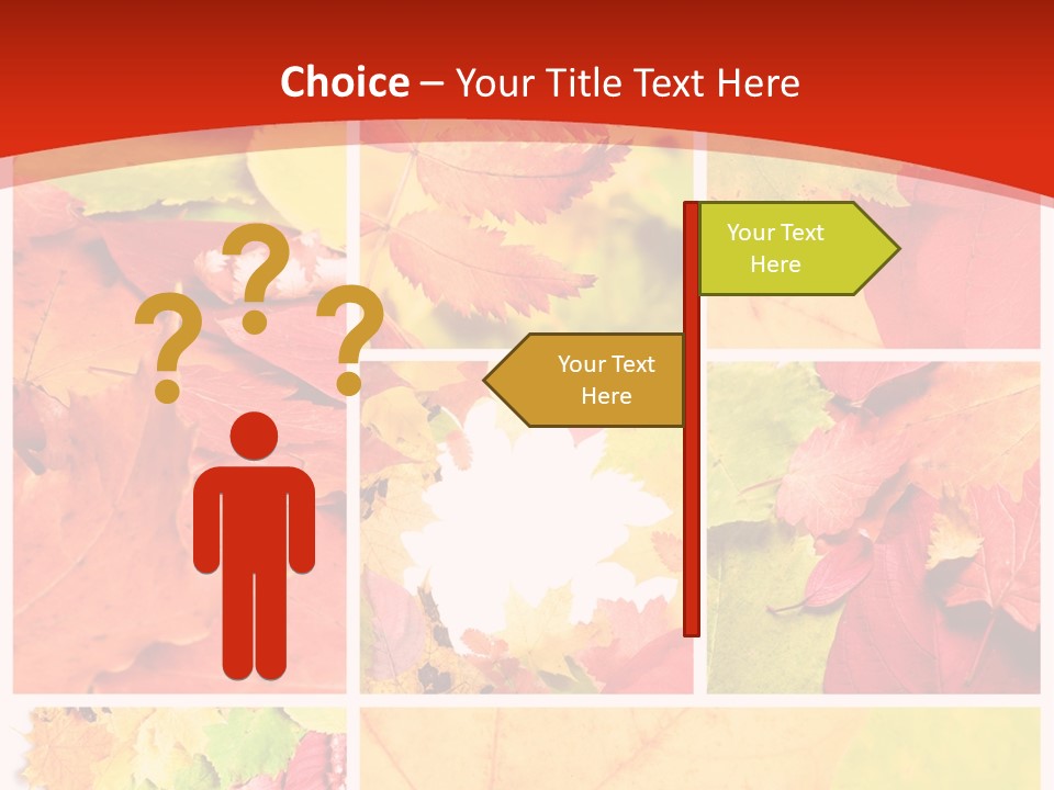Collage Blätter PowerPoint Template