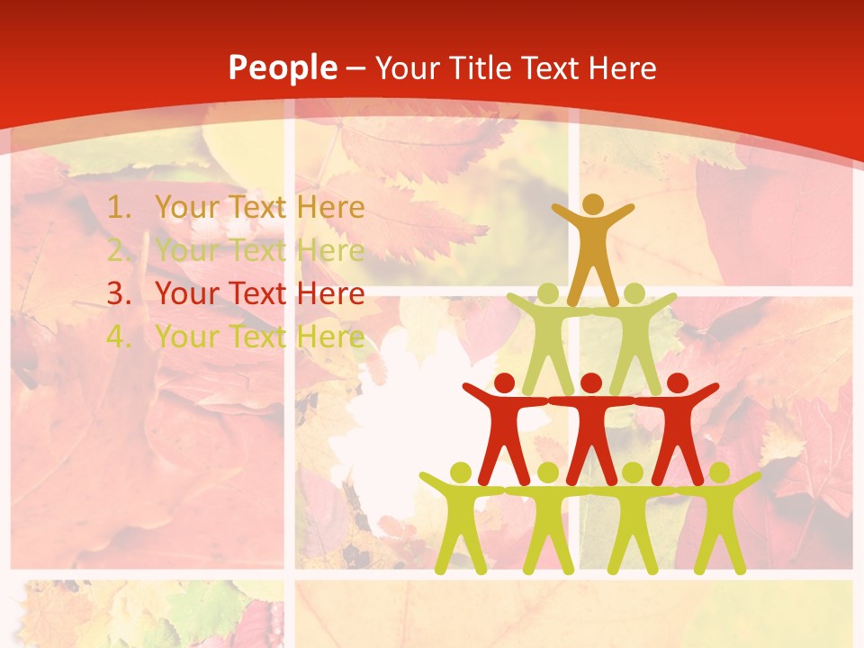 Collage Blätter PowerPoint Template