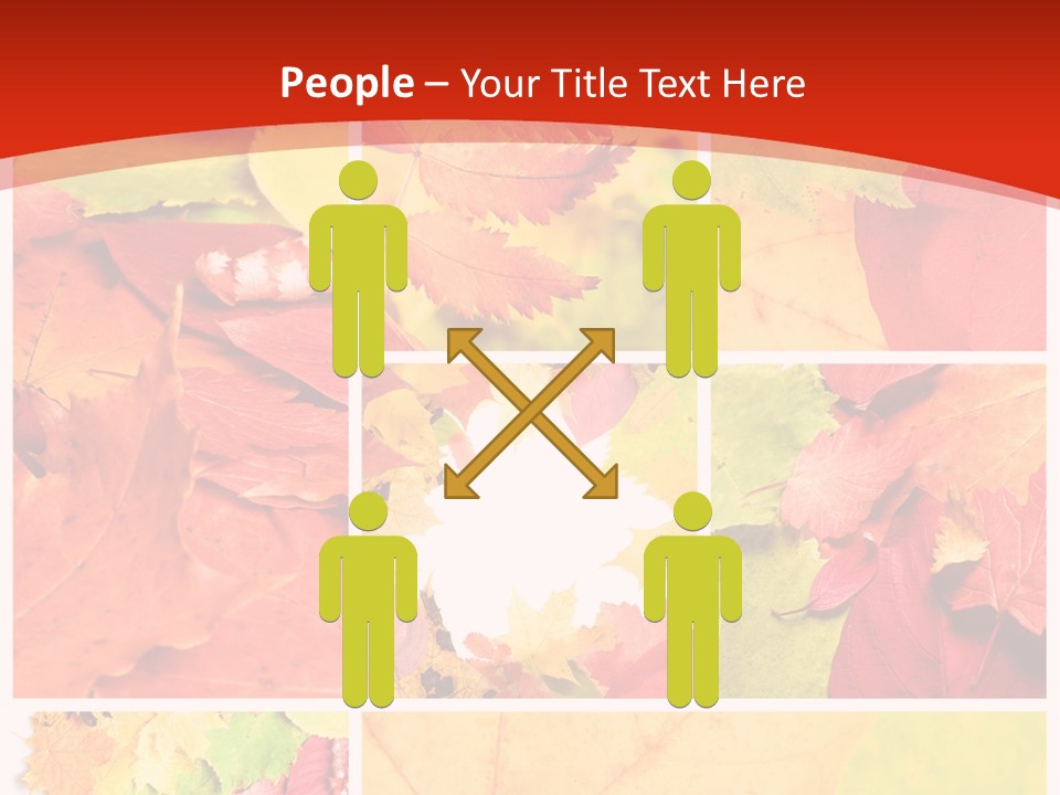 Collage Blätter PowerPoint Template