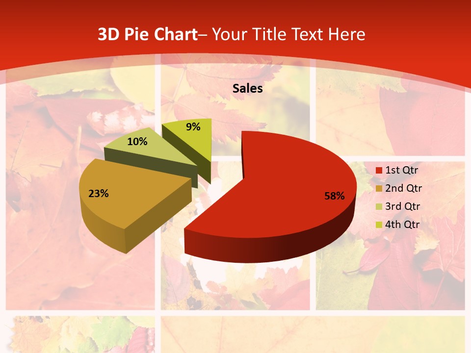Collage Blätter PowerPoint Template