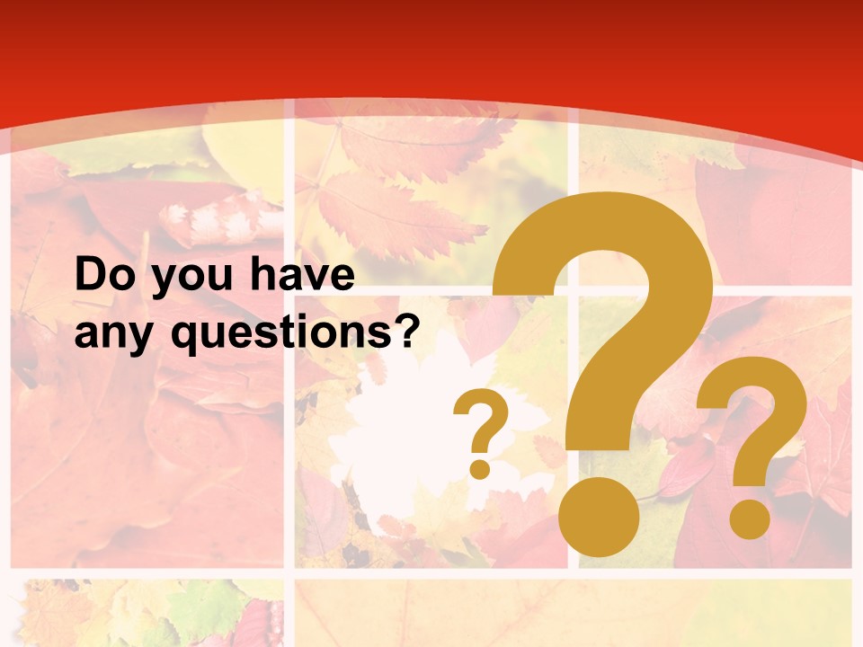 Collage Blätter PowerPoint Template