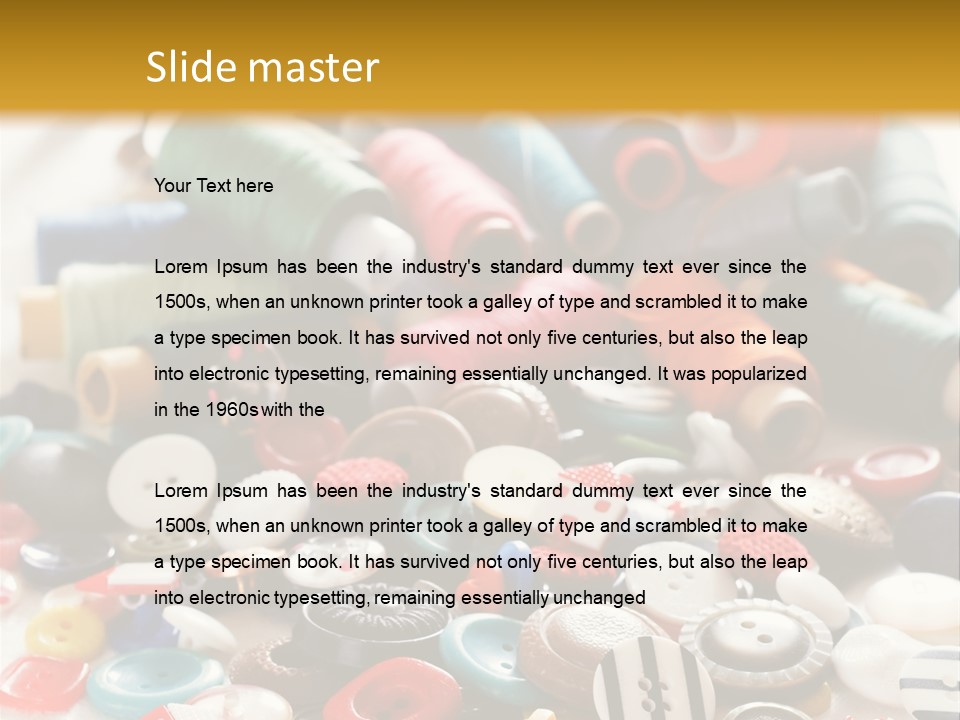 Clothes Plastic Thread PowerPoint Template