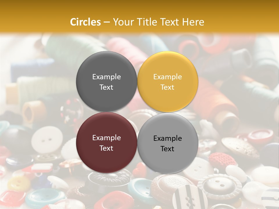 Clothes Plastic Thread PowerPoint Template