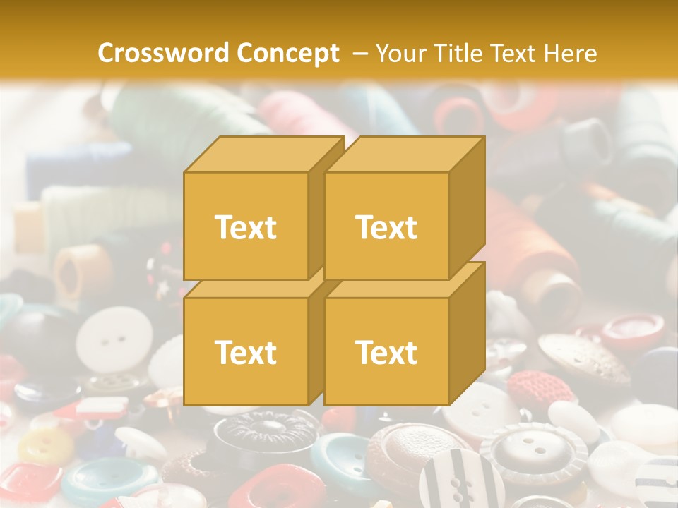 Clothes Plastic Thread PowerPoint Template