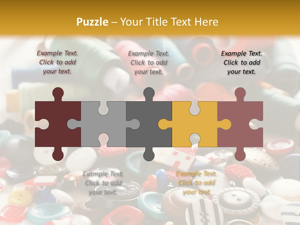 Clothes Plastic Thread PowerPoint Template