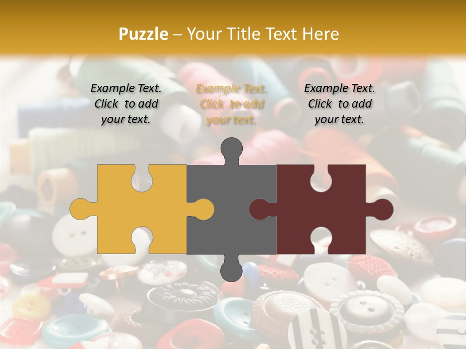 Clothes Plastic Thread PowerPoint Template