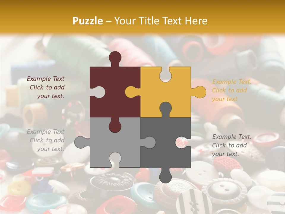 Clothes Plastic Thread PowerPoint Template